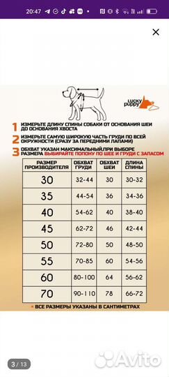 Попона для собак