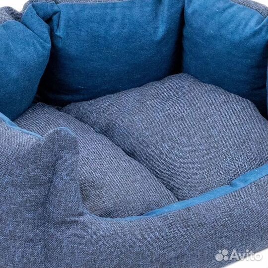 Лежанка 50х40х23см д/жив прямоугол с подушкой