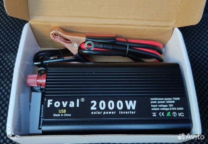 Новый Автомобильный инвертор 2000W с 12v на 220v