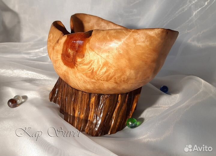 Интерьерная ваза Байкальская №4 из сувеля берёзы