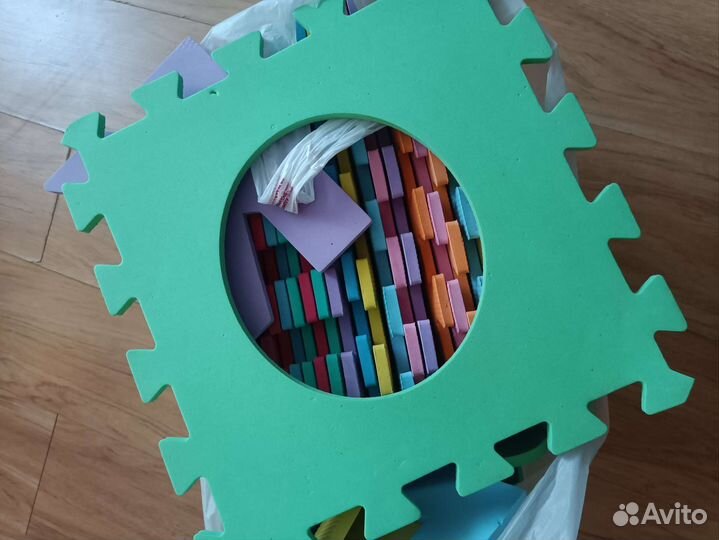 Развивающий тёплый коврик-пазл