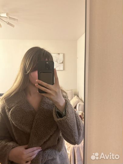 Пальто женское тедди