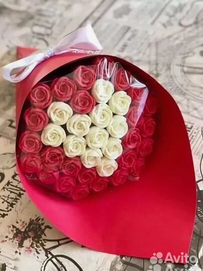 Шоколадные цветы букет розы