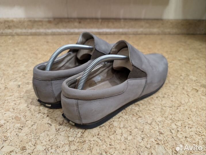 Туфли из натурального нубука серые 43