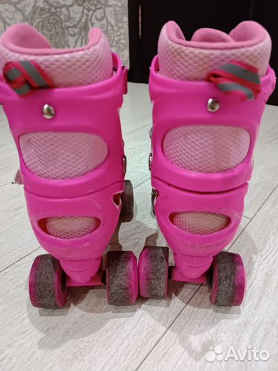 Роликовые коньки детские раздвижные с защитой