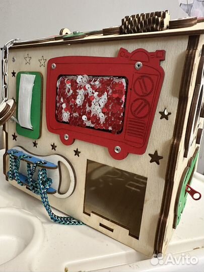 Бизиборд домик со светом большой