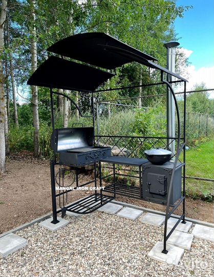 Мангал с крышей