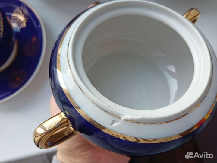 Чайный сервиз кобальт Довбывшский фз 1960-1990гг