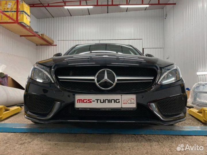 Диффузор + решетка Mercedes C-class w205 C63