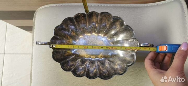 Ваза для фруктов-Сахарница Метал сплав времен СССР