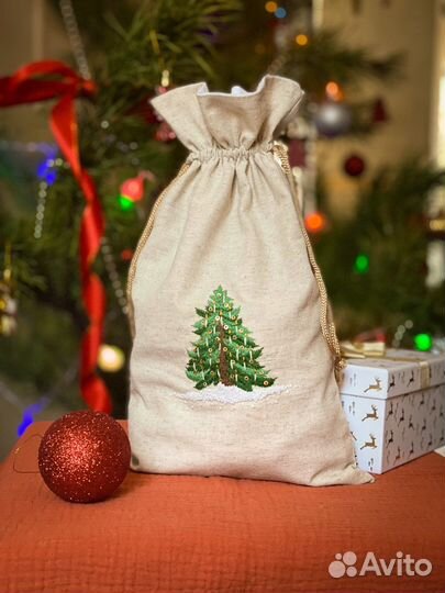 Мешочки с вышивкой. Ручная работа