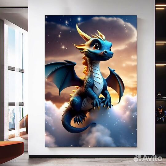 Картина маслом Дракон Подарите эмоции
