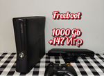 Xbox 360 Slim freeboot + Игры