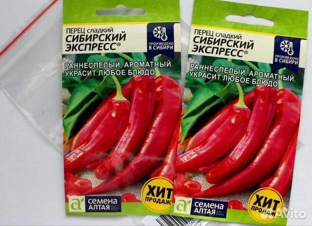 Перец сладкий Сибирский Экспресс. Семена Алтая