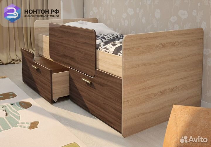 Кровать Умка ясень темный