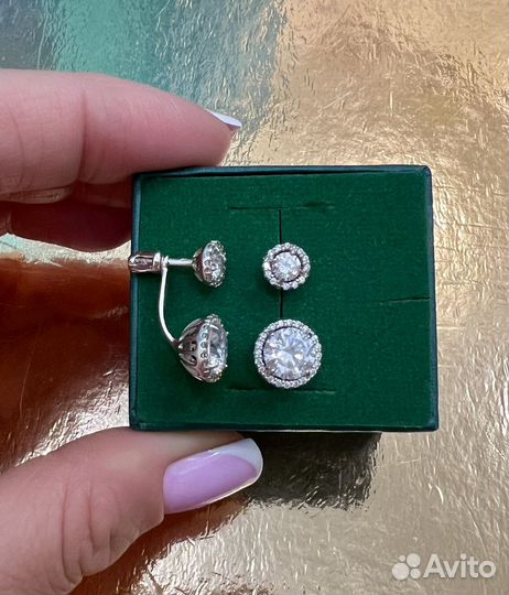 Серьги серебро 925 трансформеры гвоздики