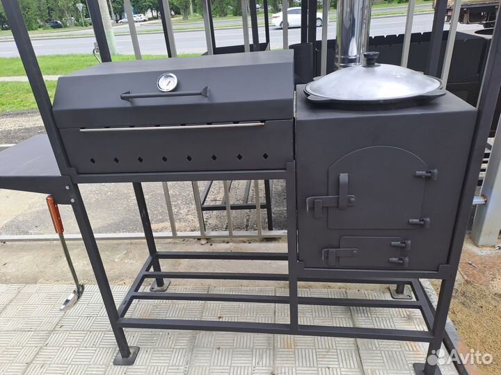 Мангал гриль с печью