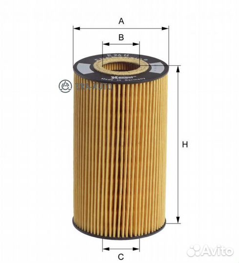 Hengst filter E24HD80 Фильтр масляный картридж