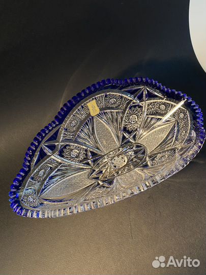 Ваза для фруктов хрусталь