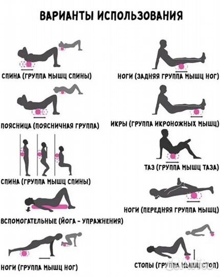 Массажный МФР валик для фитнеса и спины