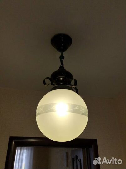 Люстра стеклянная