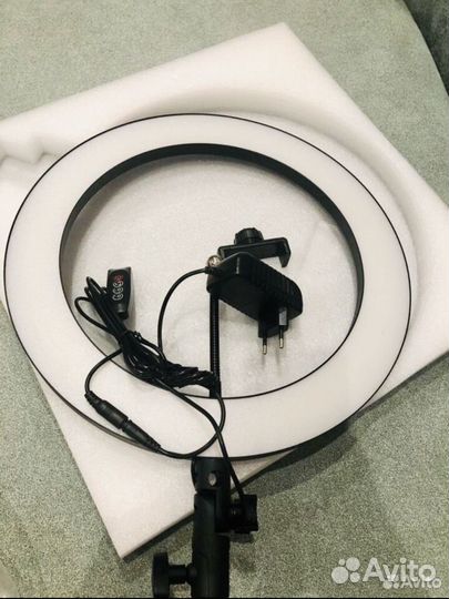 Свет для съемки, кольцевая лампа диаметр 36 см