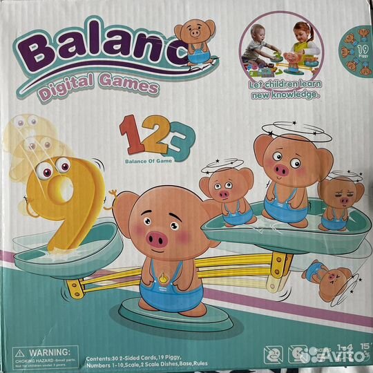 Развивающая игра умные весы /балансир: учим цифры