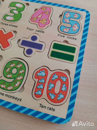 Рамка вкладыш цифры