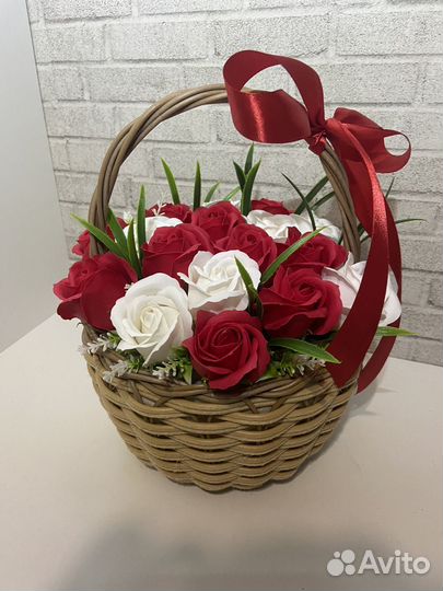 Букет из мыльных роз