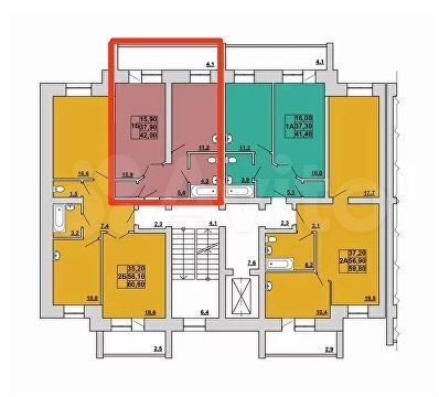 1-к. квартира, 42 м², 7/7 эт.