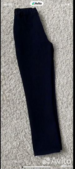 Брюки темно синие, прямые. Размер 48-50