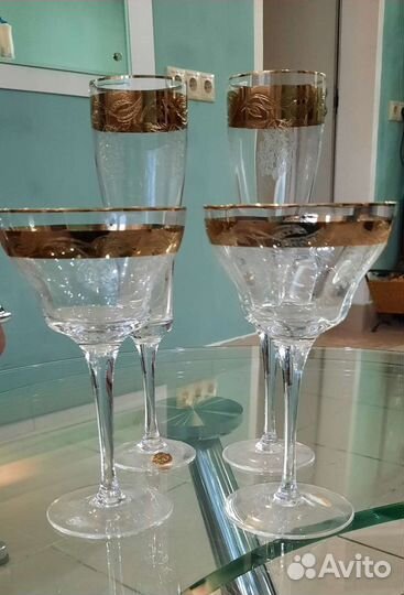 Фужеры для шампанского, Чехословакия, Богемия