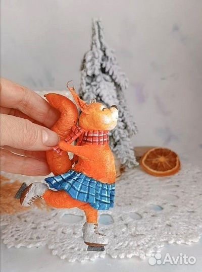 Ватная ёлочная игрушка 