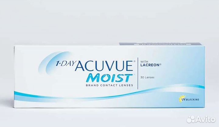 Линзы контактные однодневные acuvue moist 30 шт