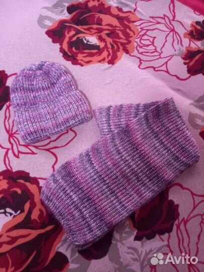 Комплект шапка и шарф женский