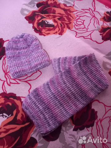 Комплект шапка и шарф женский