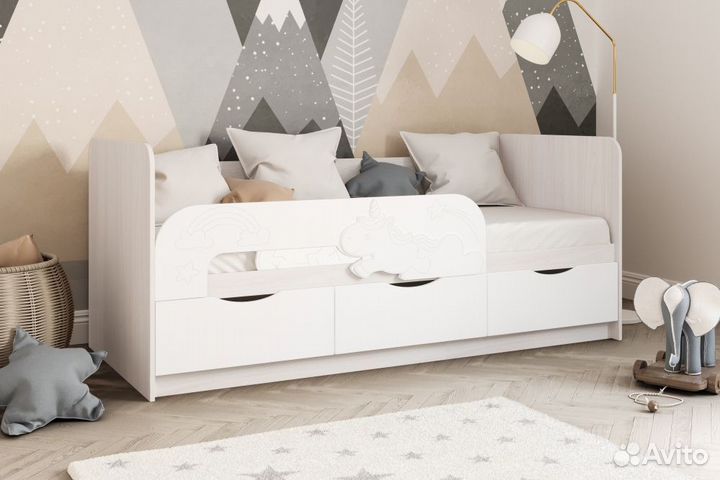 Кровать детская единорог