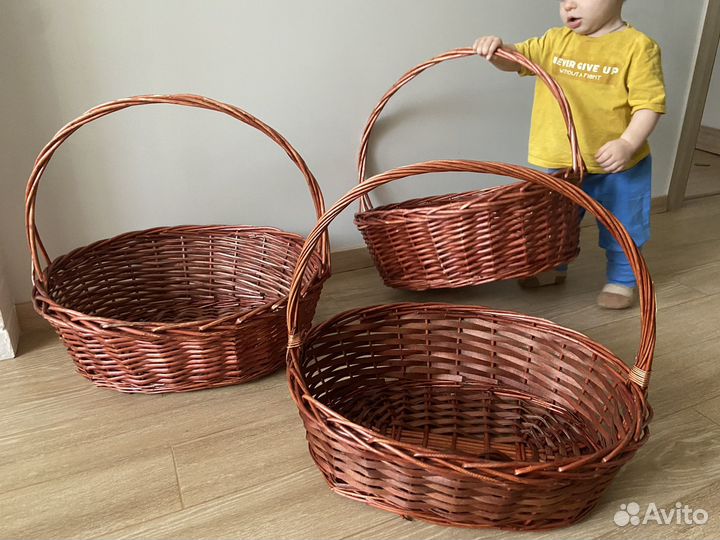 Корзина плетеная большая