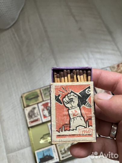 Спички СССР в деревянном коробке