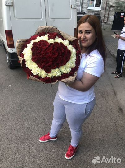 Розы 101 штука 50 см