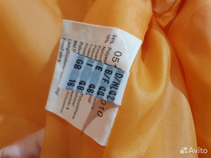 Куртка оранжевая голубая жакет 48 Zara ветровка