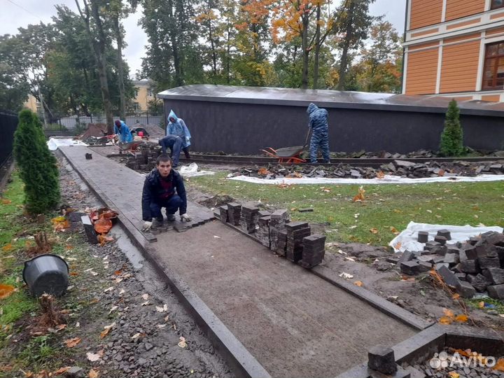 Укладка тротуарной плитки под ключ