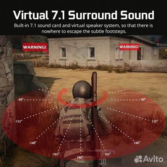 Sades A6 Gamer наушники 7.1 объемный звук