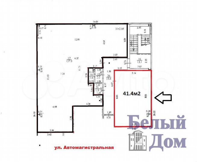 Сдам офисное помещение, 41.4 м²