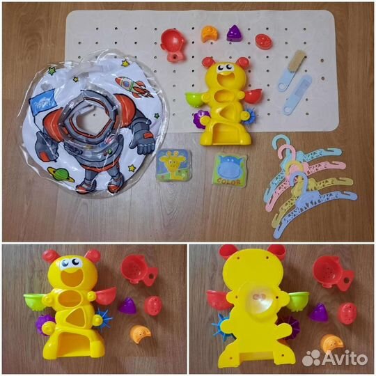 Игрушки коврик круг для купания горшок