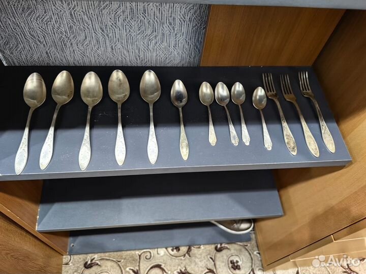 Ложки вилки мельхиоровые СССР