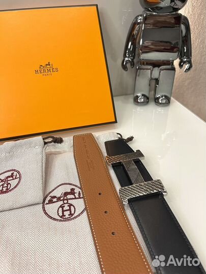 Мужской двусторонний ремень Hermes