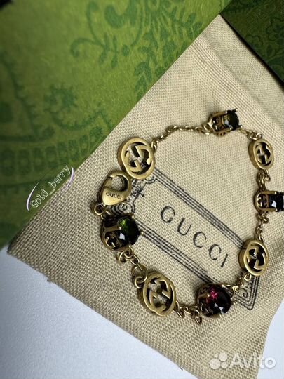 Браслет с камнями gucci