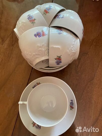 Фарфоровые чайные пары 