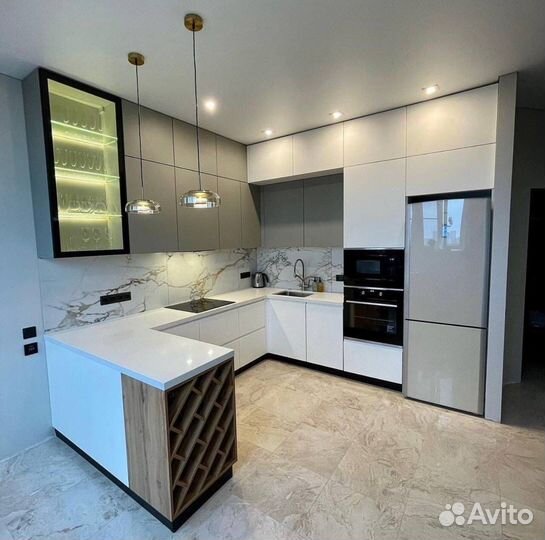 Кухонный гарнитур п образный от производителя на заказ